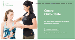 Desktop Screenshot of centrechirosante.ca